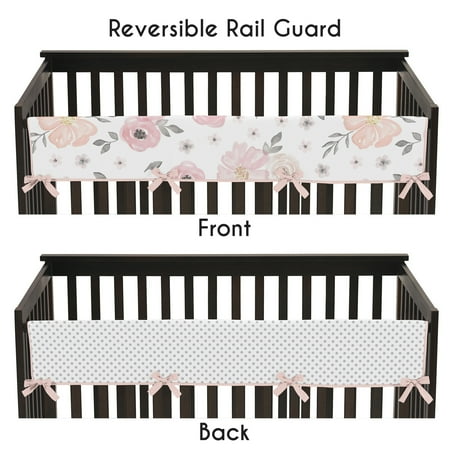 Sweet Jojo Designs Blush Pink Grey And White Watercolor Floral