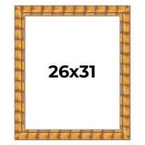 26x31 Frame Beige Real Wood Picture Frame Width 3 inches | Interior Frame Depth 0.5 inches |