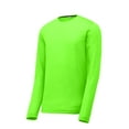 thumbnail image 3 of Sport Tek Adult Male Men Plain Long Sleeves T-Shirt Neon Green X-Large, 3 of 4