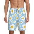 thumbnail image 3 of Lsque Daisies Flowers Mens Sleep Pajama Shorts,Short Pajama Pants, Cotton Ultra-Soft Knit-XX-Large, 3 of 9