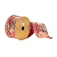 thumbnail image 1 of Vickerman Q180605 2.5 in. x 10 Yards Red Woven Ribbon with Gold Flecks, 1 of 1