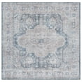 thumbnail image 2 of SAFAVIEH Arizona Trenton Medallion Machine Washable Area Rug, Sage/Grey, 6' x 6' Square, 2 of 13