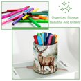 thumbnail image 3 of Portalápices compacto y funcional y organizador de escritorio, elegante portalápices para maquillaje y artículos de arte, hermoso ciervo, 3 of 5