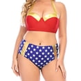 thumbnail image 1 of Women's Halter Bikinis High Waist Bikini Bottom Two Piece Bathing Suit, 1 of 3