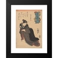 thumbnail image 2 of Utagawa Kuniyoshi 18x24 Black Modern Framed Museum Art Print Titled - Woman in Plaid Kimono, Arms Akimbo (19th Century), 2 of 5