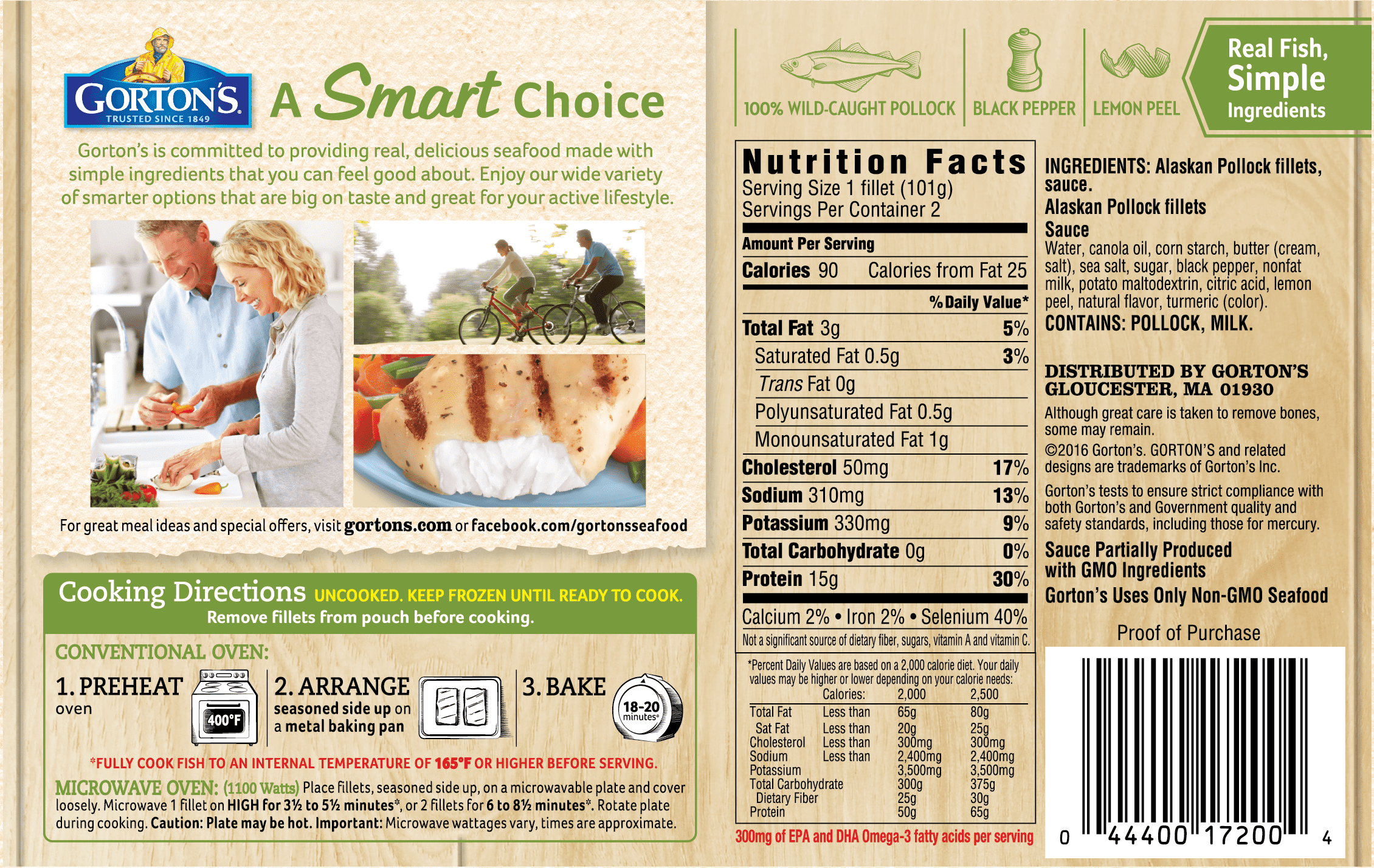 Gorton S Lemon Pepper Grilled Fillets 7 1 Oz 2 Ct