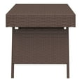 thumbnail image 4 of Foldable Side Table Brown 23.6"x15.7"x15" Rattan - Indoor Outdoor Space Saving End Table - Portable Patio Coffee Table with Steel Frame, 4 of 7