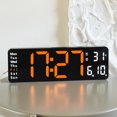 thumbnail image 4 of Reloj Doble Propósito para Sentarse Y 13 Pulgadas Con Múltiples Despertadores Y Reloj Cuenta Atrás (carcasa Negra Con Naranja), 4 of 9