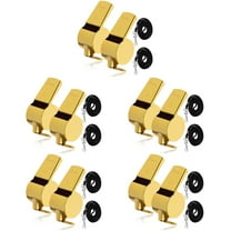 HOMEMAXS 10 pcs Whistle With Lanyard Stainless Steel Cheering Whistle Hanging Whistle