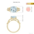 thumbnail image 4 of ANGARA Natural Criss Cross Shank Cushion 2.7 ct Aquamarine Engagement Ring in 14K Yellow Gold for Women (Size-9mm) | March Birthstone, Anniversary, Jewelry Gift for Women | Natural Aquamarine Ring, 4 of 9