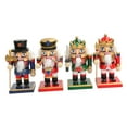 thumbnail image 4 of Christmas Nutcracker Figurine Ornament Set Stable Base Multifunctional Portable 16cm 4 Pieces, 4 of 9