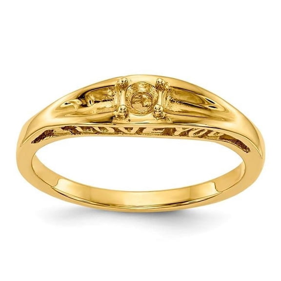 14k Polished 1-Stone Mothers Ring Mounting XMR22/1