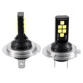 thumbnail image 1 of Unique Bargains Bombillas para luces antiniebla H7, 12 bombillas LED para faros delanteros, 3030 chips, lámpara para conducción de automóviles, aluminio blanco (juego de 2), 1 of 1