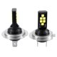 thumbnail image 1 of Unique Bargains Bombillas para luces antiniebla H7, 12 bombillas LED para faros delanteros, 3030 chips, lámpara para conducción de automóviles, aluminio blanco (juego de 2), 1 of 1