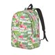 thumbnail image 1 of Disketp Tropical Flamingo print Canvas Backpack Lightweight Travel Daypack Student Rucksack Laptop Backpack-, 1 of 5