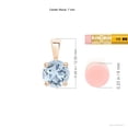 thumbnail image 4 of Angara Natural 1.12 ct Aquamarine Pendant Necklace in 14K Rose Gold for Women (Size-7mm) - March Birthstone Jewelry | Round Aquamarine Necklace, 4 of 9