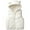 White, variant on Girls Winter Coat Vest With Hood Stylish Casual Outerwear for Toddlers and Children 1 to 4 Years Old Warm Quilted Jacket