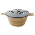 thumbnail image 1 of Olla de cocina portátil plegable, hervidor de silicona para exteriores, utensilios de cocina (caqui) Likrtyny Para estrenar, 1 of 5