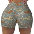 thumbnail image 2 of Fotbe Dachshund Dog Bird Shorts Sin Costuras – Shorts Deportivos de Cintura Alta para Mujer, Elásticos para Gimnasio, Yoga, Running o Ciclismo-Small, 2 of 8