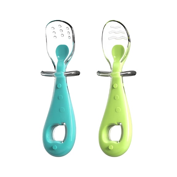 LAMIRO Self-feeding tableware: BPA-free spoon set,suitable for infants over 6 months old.