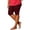 Wine, variant on hoksml Women Plus Size Scallop Hem Biker Shorts, High Waist Stretch Athletic Knee-Length Shorts L-5XL