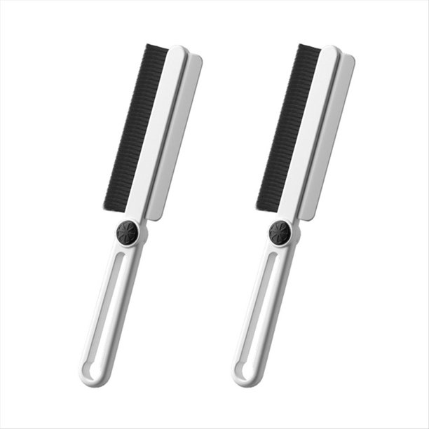 Cepillo de Limpieza de Grietas Giratorio Multifunción, Cepillos de Limpieza de Grietas de Cerdas Duras con Barra de Raspado,