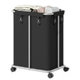 thumbnail image 2 of HOOBRO 170L Laundry Basket with Wheels, 45 Gallons Rolling Laundry Hamper, Narrow Slim Laundry Sorter with Removable Oxford Fabric Bag, Laundry Room, Dorm Room, Bedroom, Black BB05XY01, 2 of 9