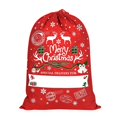 thumbnail image 2 of Decoración navideña Papá Noel Bolsa con cordón de Papá Noel de gran capacidad 50x70 cm para regalo infantil, 2 of 4