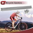 thumbnail image 2 of Unique Bargains 12 Set 14G Bicycle Spokes 14G Bike Wheel Spoke 304 Stainless Steel Silver Tone-257mm, 2 of 7