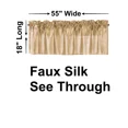 thumbnail image 4 of Gorgeous Home Linen Light Blue 1pc Semisheer Solid Faux Silk Rod Pocket Straight Window Valance 55"in Wide X 18"in Length, 4 of 4