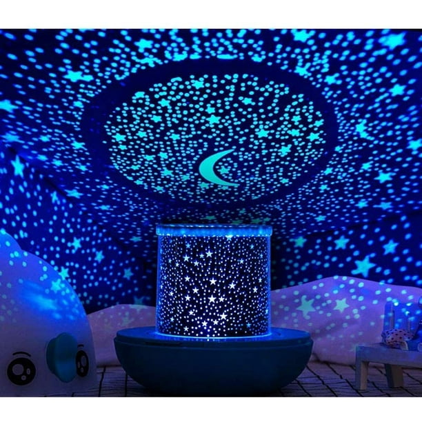 WINICE Remote Control and Design Seabed Sky Rotating LED Star Projector for Bedroom, Night Light for Kids, Color Moon Lamp Children Baby Teens Adults(Blue) - Walmart.com
