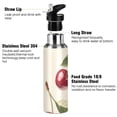 thumbnail image 3 of Yayeee 33oz Insulated Water Bottle Double Wall Stainless Steel with Flip Straw Lid, Cute Cherry, 3 of 7