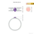thumbnail image 4 of ANGARA Natural 0.33 Ct. Amethyst with Diamond Classic Stackable Ring in 14K White Gold for Women (Ring Size: 6.5), 4 of 9