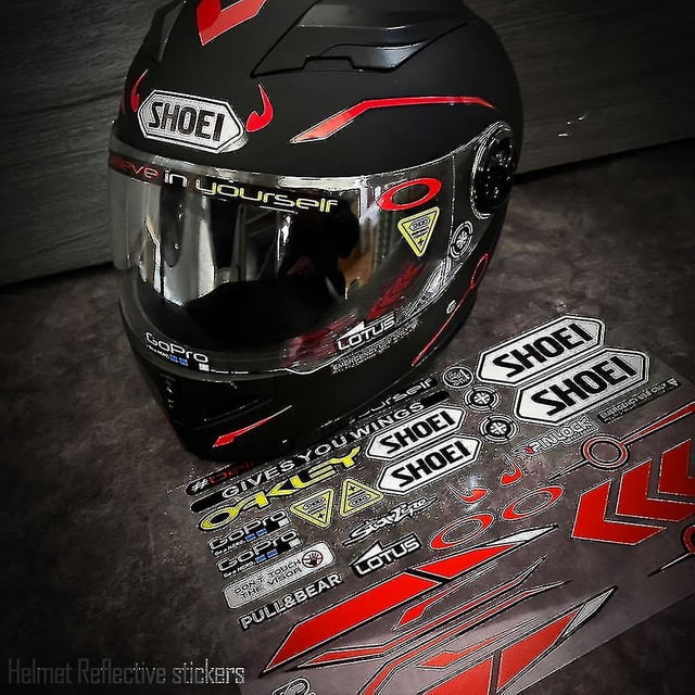 Pegatina reflectante para casco, visera de cristal para parabrisas, calcomanías para lentes de Moto Gp, accesorios para motocicleta de carreras, coche y bicicleta para Shoei Hjc Kyt