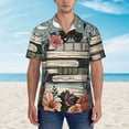 thumbnail image 4 of Lsque Vintage Art Butterfly Flower pattern Hawaiian Shirt for Men, Unisex Summer Beach Casual Short Sleeve Button Down Shirts-Medium, 4 of 9