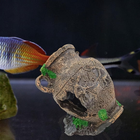 Maceta decorativa para pecera Yinane 12 cm x 8 cm x 12 cm