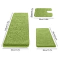 thumbnail image 3 of EGNMCR Bathroom Rugs 47in 3-Piece Memorys Foam Bathroom Rug Set Soft Non Slide Bath Mat Absorbent Bath Rug Perfects For Bathroom Laundry Room Mat Bathroom Mat Bathroom Accessories Polyester Carpet Set, 3 of 9