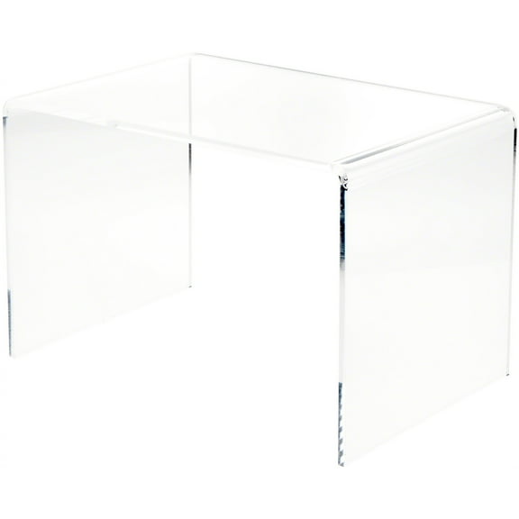 Plymor Clear Acrylic Rectangular Display Riser, 12" H x 18" W x 12" D (3/8" thick)