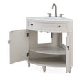 thumbnail image 2 of Tennant Brand 24" Taupe Corner Bathroom Vanity with White Quartz Top, 2 of 6