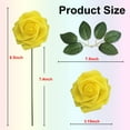thumbnail image 2 of Syenll 25 Pcs Artificial Rose Flowers, Foam Fake Flowers for Christmas Wedding Party DIY Bouquets, Baby Shower, Home Decoration (Yellow), 2 of 8
