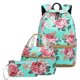 thumbnail image 1 of Mochila estampada de tres piezas, mochila para niñas adolescentes, mochila para computadora portátil, juego de mochila con monedero para fiambrera, 1 of 5