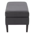 thumbnail image 2 of Pouf de rangement en velours Perry, gris foncé, 2 of 9