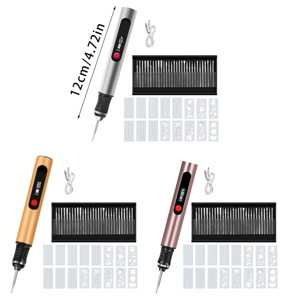 PatungKu Efficient Multi Speed Engraving Pen Electric Polisher Includes Grinding Polishing Attachments and Safety Protections
