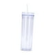 thumbnail image 2 of Vaso de viaje delgado de 16 onzas, portátil, reutilizable, de doble pared con , ideal para coche, amigos, bodas y fiestas., 2 of 8