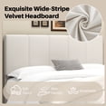 thumbnail image 5 of Frostbloom Queen Size Lift-Up Storage Platform Bed frame with Velvet Upholstered Headboard, Off-White, 5 of 9