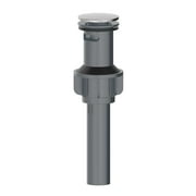 Mainstays Push Pop-Up Drain with Overflow in Satin Nickel