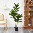 thumbnail image 4 of Nearly Natural Fiddle Leaf Indoor/Outdoor UV Resistant Tree, 65-Inch, 4 of 5