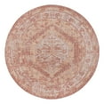 thumbnail image 3 of Unique Loom Outdoor Traditional Collection Area Rug - Valeria (7' 10" Round Rust Red/Ivory), 3 of 7