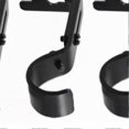 thumbnail image 3 of Adjustable Curtain Rod Brackets Wall Mount Hangers for Drapery Support Black Iron, 3 of 5