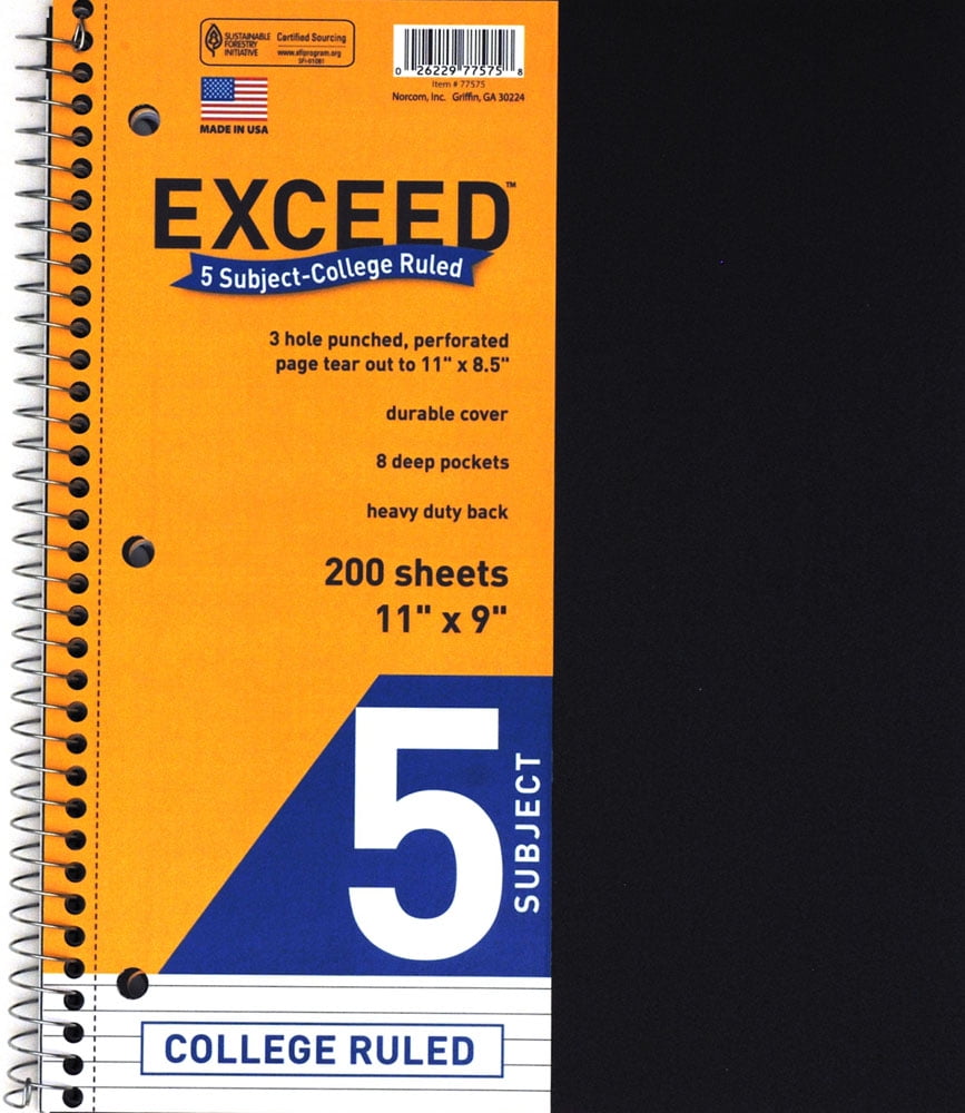 Notebook Exceed 11x9/5Sub (77575)